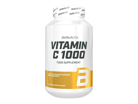 BiotechUSA Vitamin C 1000 supplement bottle on a white background