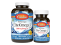 Carlson Elite Omega-3 Gems 1,600 mg EPA/DHA Lemon Flavour 120 Softgels front bottle packaging showing product name and branding