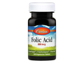 Carlson Folic Acid 800 mcg Cellular Health & Energy Support 300 Vegetarian Tablets front bottle packaging showing product name and branding