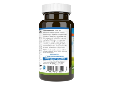 Carlson Glutathione Booster Alpha Lipoic Acid + Antioxidant Complex 180 Capsules product barcode on bottle packaging