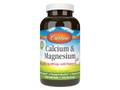 Carlson Labs Calcium & Magnesium Gels 400 mg Calcium 200 mg Magnesium + Vitamin D3 Soft Gels front bottle packaging showing product name and branding