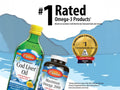 Carlson Labs Cod Liver Oil Gems 460 mg Omega-3s + Vitamins A & D3 180 Softgels front bottle packaging showing product name and branding