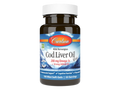 Carlson Labs Cod Liver Oil Minis 280 mg Omega-3 + 400 IU Vitamin D3 100 Mini Softgels front bottle packaging showing product name and branding