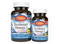 Carlson Labs EcoSmart Omega-3 1,000 mg Lemon Flavour 120 Softgels front bottle packaging showing product name and branding