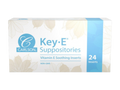 Carlson Labs Key-E Suppositories Vitamin E Soothing Inserts front box packaging showing product name and branding
