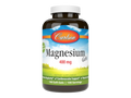 Carlson Labs Magnesium Gels 400 mg Softgels front bottle packaging showing product name and branding