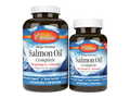 Carlson Labs Omega-3 Salmon Oil Complete 700 mg 180 Softgels front bottle packaging showing product name and branding