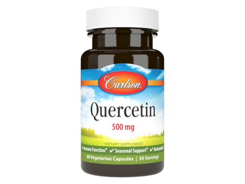 Carlson Labs Quercetin 500 mg Veg Capsules front bottle packaging showing product name and branding