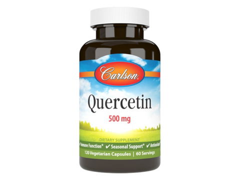 Carlson Labs Quercetin 500 mg Veg Capsules front bottle packaging showing product name and branding
