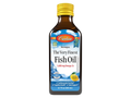 Carlson Labs The Very Finest Fish Oil 1,600 mg Omega-3s Lemon or Orange Flavour front bottle packaging showing product name and branding