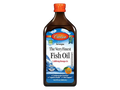 Carlson Labs The Very Finest Fish Oil 1,600 mg Omega-3s Lemon or Orange Flavour front bottle packaging showing product name and branding