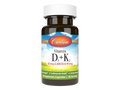 Carlson Labs Vitamin D3 + K2 2000 IU & 90 mcg 60 Vegetarian Capsules front bottle packaging showing product name and branding