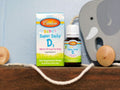Carlson Super Daily D3 400 IU (10 mcg) Vitamin D3 365 Drops 10.3 ml dropper bottle close up showing liquid vitamin D3