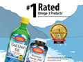 Carlson Super Omega-3 Gems 1,200 mg EPA/DHA Pescatarian-Friendly 130 Softgels front bottle packaging showing product name and branding