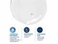 Product packaging with essential ceramides, niacinamide, and hyaluronic acid benefits on a white background.