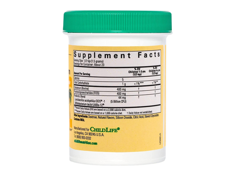 ChildBiotics Probiotics with Colostrum Powder 34.5g bottle supplement facts