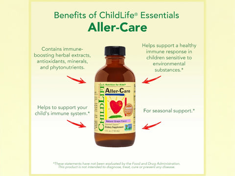 hildLife Aller-Care 118ml key benefits herbal support formula