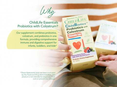 ChildLife Essentials ChildBiotics™ Probiotics with Colostrum – 92 Tablets