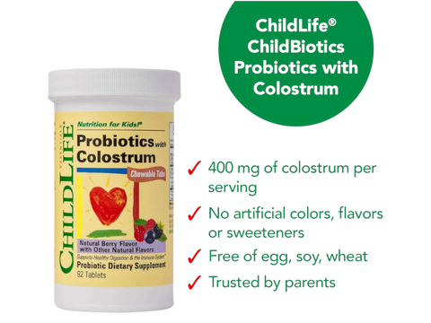 ChildLife Essentials ChildBiotics™ Probiotics with Colostrum – 92 Tablets