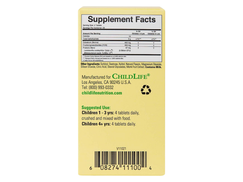 ChildLife ChildBiotics Probiotics with Colostrum 92 tablets tablet barcode