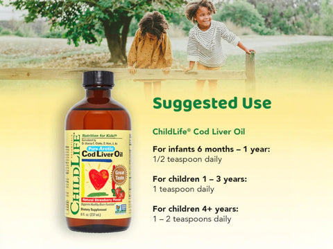 ChildLife Cod Liver Oil 237ml suggested use instructions