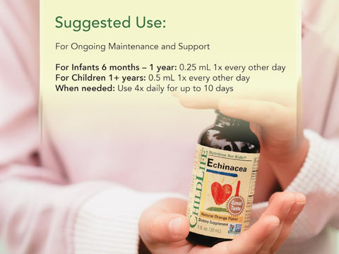 ChildLife Echinacea 30ml suggested use instructions
