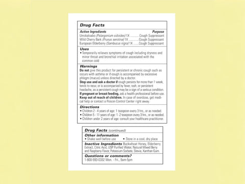 ChildLife Formula 3 Cough Syrup 118ml supplement facts