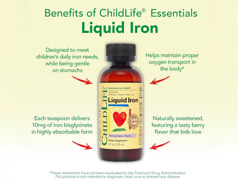 ChildLife Liquid Iron 118ml iron and blood support formula
