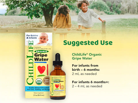ChildLife Organic Gripe Water 59ml suggested use instructions