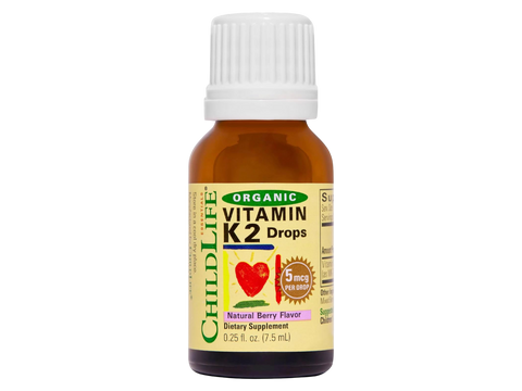 ChildLife Essentials Organic Vitamin K2 7.5ml front view bottle packaging
