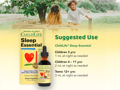 ChildLife Sleep Essential 59ml suggested use instructions