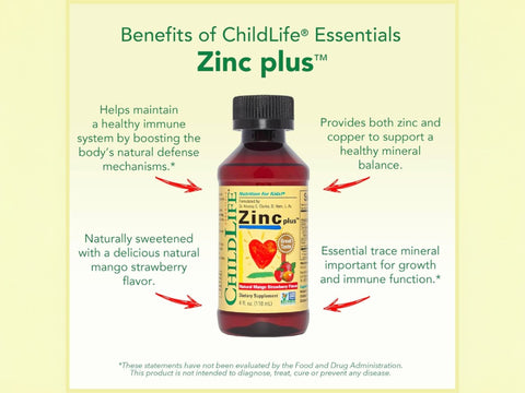 ChildLife Zinc Plus 118ml immune support liquid formula