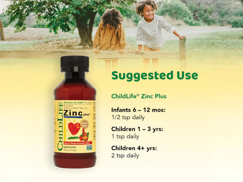 ChildLife Zinc Plus 118ml suggested use instructions