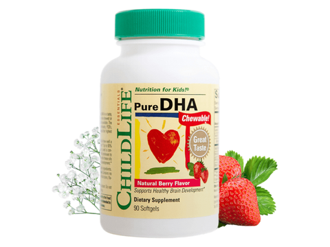 ChildLife Essentials Pure DHA 90 softgels front view bottle packaging
