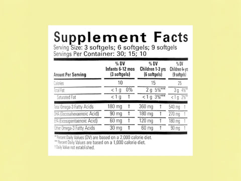 ChildLife Essentials Pure DHA 90 softgels supplement facts