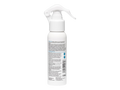 White spray bottle with label on a white background