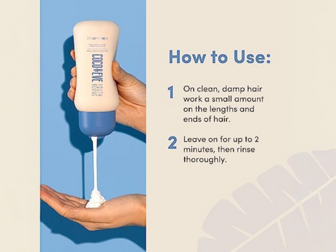 How to Use: Conditioner being applied to wet hand.