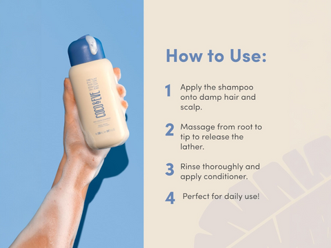 How to Use: Applying Coco & Eve Pro Youth Shampoo to wet hair in the shower.
