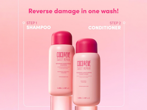 Coco & Eve Sweet Repair Conditioner with Ceramides & B5 - 280ml & shampoo.