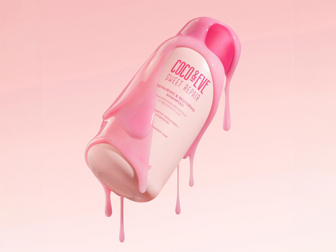 Coco & Eve Sweet Repair Shampoo bottle with pink and white design, 280ml.