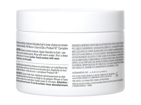 Color Wow Coco-Motion Lubricating Conditioner for Dry Curly Hair 295ml back container packaging with ingredients panel