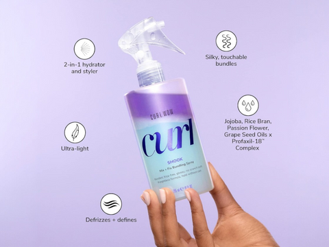Color Wow Curl Wow Shook Mix + Fix Bundling Spray for Defined Curls 295ml with product details