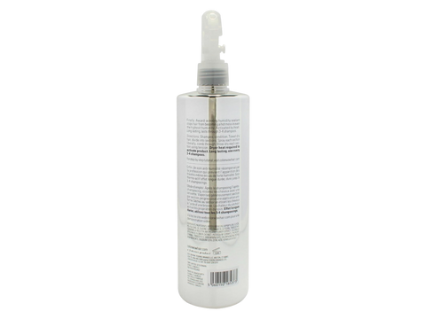 Back label of Color Wow Supernatural Spray showing instructions, ingredients and barcode.