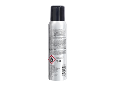 Back label of Color Wow Extra Shine Spray showing ingredients & barcode.