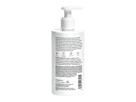 Back label of Color Wow Flo-etry Curl Serum showing ingredients list and barcode.