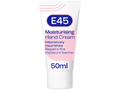 E45 Moisturising Hand Cream tube on a white background