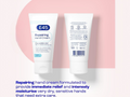 Two tubes of E45 Repairing Hand Cream on a pink background