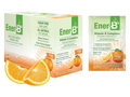Ener-B+ Sugar Free Orange vitamin B powder mix box front label 30 sachets on white background