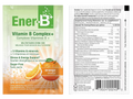 Ener-B+ Sugar Free Orange vitamin B powder mix front label 5.42g sachets with barcode