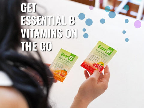 Ener-B+ Sugar Free Orange & Raspberry Lemonade Vitamin B Powder Mix sachets
